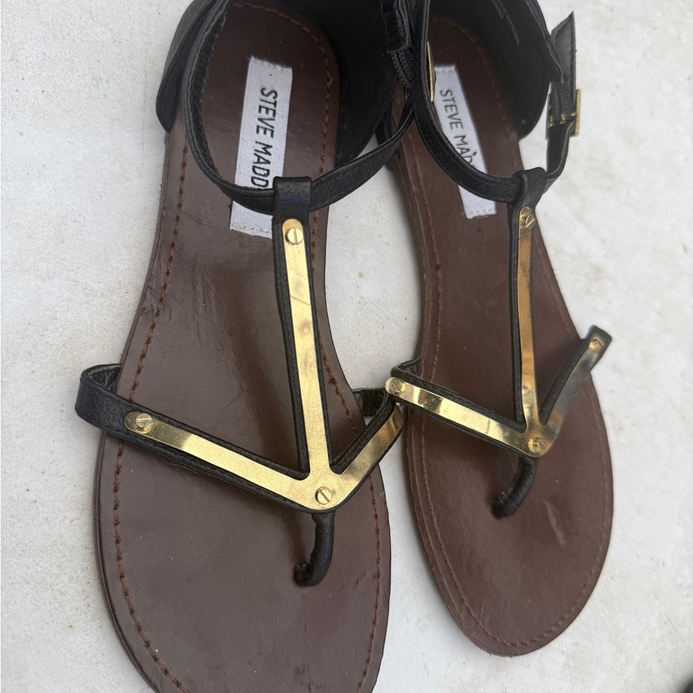 Steve Madden Black Strappy Sandals